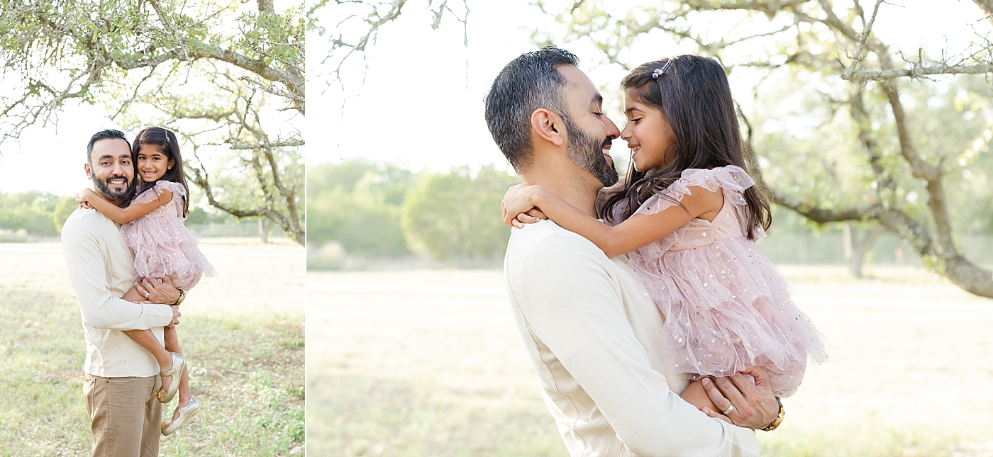 Little girl snuggling with her dad | Image by Sana Ahmed Photography