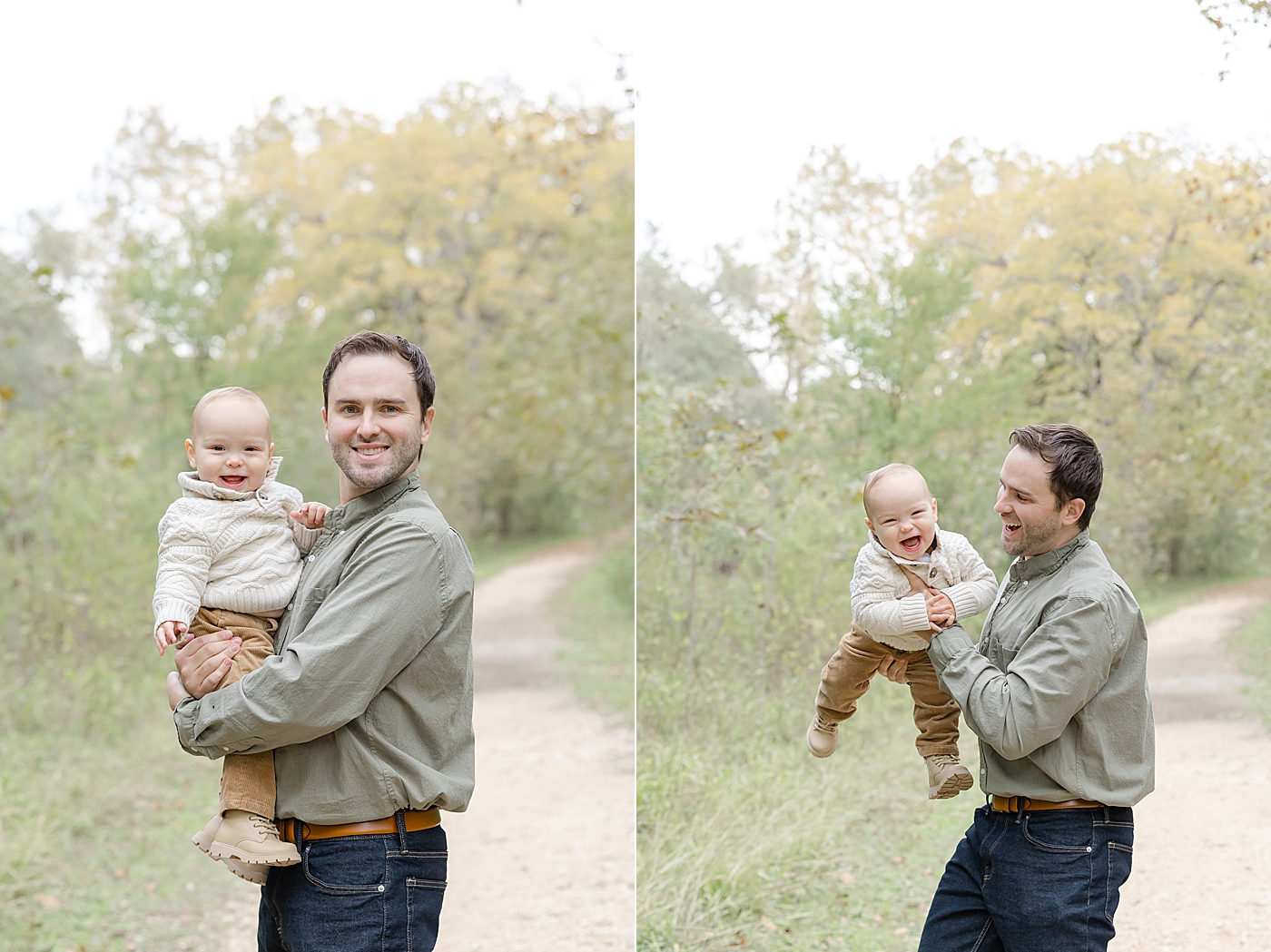 Dad playing with his baby boy during their Spring Family Sessions in Austin | Image by Sana Ahmed Photography